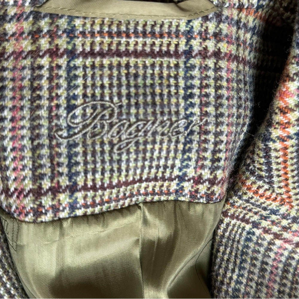 Bogner wool jacket medium 8 tweed plaid classic chic blazer women’s neutral - Picture 7 of 12